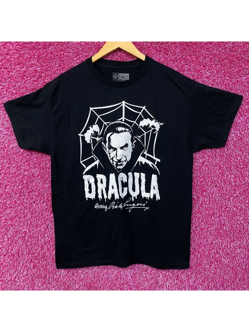 Bela Lugosi Dracula Spiders Web Graphic T-Shirt Large